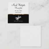Klassische Trendy Hairstylist Business Cards Quadratische Visitenkarte (Vorne/Hinten)