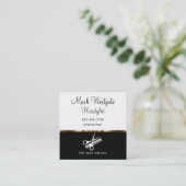 Klassische Trendy Hairstylist Business Cards Quadratische Visitenkarte (Stehend Vorderseite)