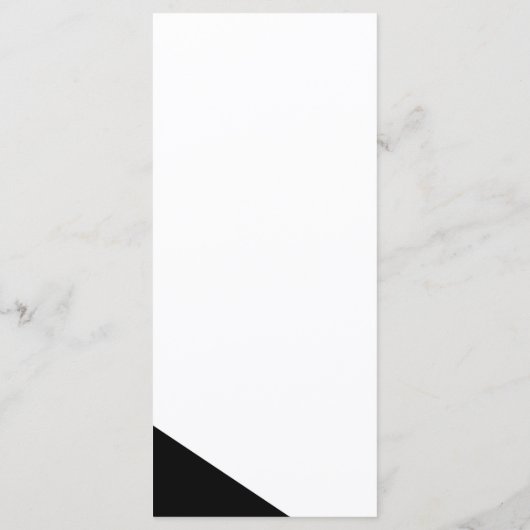 Klassische Triangle-Menü-Karte für Schwarz/Weiß Menükarte (Rückseite)