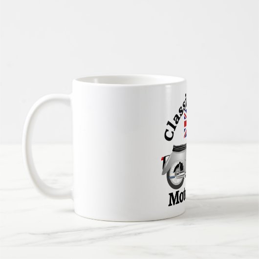 Klassische Triumph T100A Motorrad-Tasse Kaffeetasse (Links)