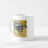 Klassische Triumph-Tasse der Motorrad-1969 Kaffeetasse (Vorderseite Links)