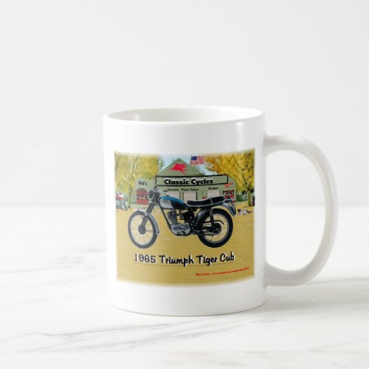 Klassische Triumph-Tasse der Motorrad-1969 Kaffeetasse (Rechts)