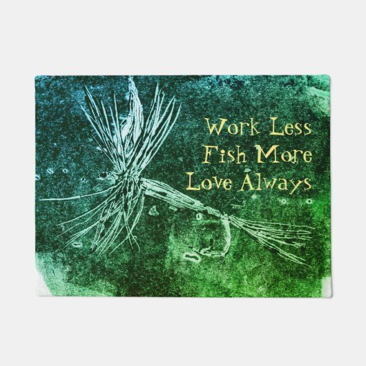 Klassische Trockenfliegenmuster für die Forellen- Fußmatte (Vorderseite)