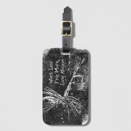 Klassische Trockenfliegenmuster für die Forellen- Gepäckanhänger (Vorderseite Vertikal)