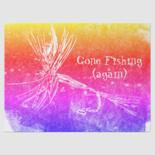 Klassische Trockenfliegenmuster für die Forellen-  Seidenpapier