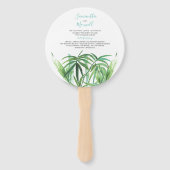 Klassische Tropische Blätter Hochzeitsprogramm Fan Fächer (Vorderseite)