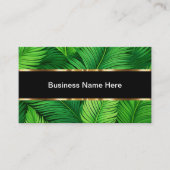 Klassische tropische Palmen Blätter Business Cards Visitenkarte (Vorderseite)