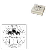 Klassische tropische Palmen Rücksendeadresse Gummistempel (Stempel)