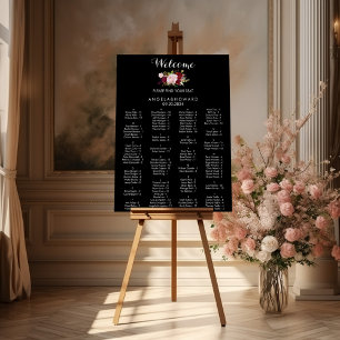 Klassische tropische schwarz-alphabetische Sitzkar Poster