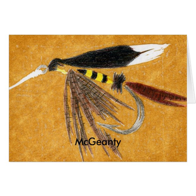Klassische Trout Fly Card (Vorderseite (Horizontal))