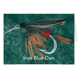 Klassische Trout Fly Card "Iron Blue Dun"