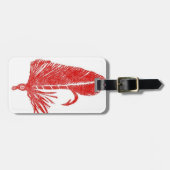 Klassische Trout Fly Red Matuka Gepäckmarke Gepäckanhänger (Vorderseite horizontal)