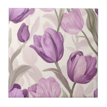Klassische Tulpen-Keramikfliesen für Badezimmer-Ak