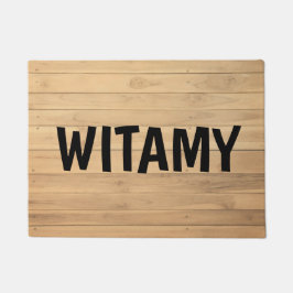 Klassische Tür. Fußmatte