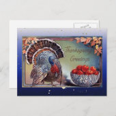 Klassische Türkei und Äpfelkugel Feiertagspostkarte (Vorne/Hinten)