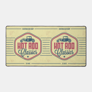 Klassische Typ-Retro-Label-Höhle Schreibtischunterlage