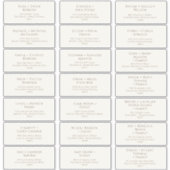 Klassische Typografie | Beige Guest Address Labels (Vorderseite)