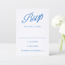 Klassische Typografie Blaue und Weiße Hochzeit
