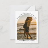 klassische Typografie danke Hochzeitskarte Mitteilungskarte (Vorderseite)