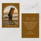 klassische Typografie danke Ihnen Hochzeit Foto br Mitteilungskarte (Vorne/Hinten)