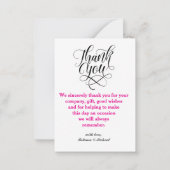 klassische Typografie danke Ihnen Hochzeit Foto Mitteilungskarte (Rückseite)
