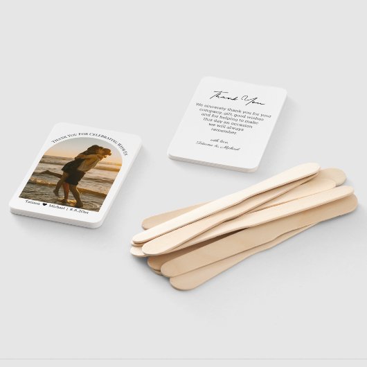 klassische Typografie danke Ihnen Hochzeitsbogen F Fächer (Non-assembled)