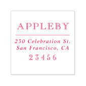 Klassische Typografie | Familienname und Rücksende Permastempel (Design)