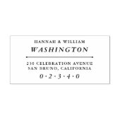 Klassische Typografie - Hochzeiten und Rücksendead Gummistempel (Prägung)