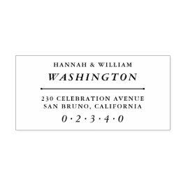 Klassische Typografie - Hochzeiten und Rücksendead Gummistempel