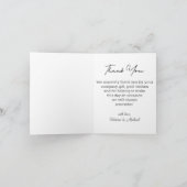 Klassische Typografie Hochzeitssommer Foto Dankeskarte (Innenseite)