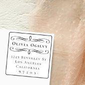 Klassische Typografie-Individuelle Name-Rücksendea Gummistempel