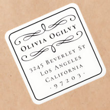 Klassische Typografie-Individuelle Name-Rücksendea