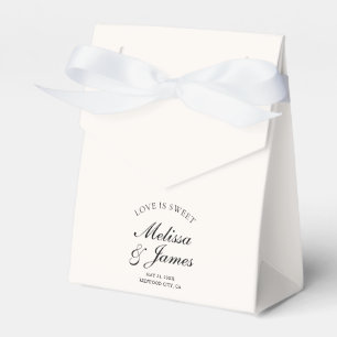 Klassische Typografie Liebe ist süß Hochzeit Geschenkschachtel