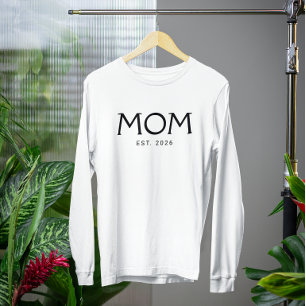 Klassische Typografie Mom Gründungsjahr T-Shirt