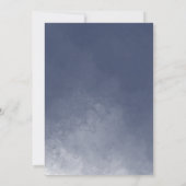 Klassische Typografie Navy Blue Smoke Sweet 16 Einladung (Rückseite)