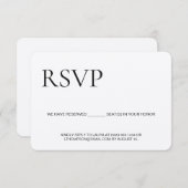 Klassische Typografie reserviert Sitzplatz keine E RSVP Karte (Vorne/Hinten)