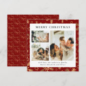 Klassische Typografie Rot | Foto Weihnachten (Vorne/Hinten)