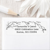 Klassische Typografie-Rücksendeadresse der botanis (Insitu)