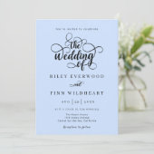 Klassische Typografie-Skripteinladung zur Hochzeit Einladung (Stehend Vorderseite)