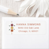 Klassische Typografie Trendy Boho Florale Adresse (Insitu)