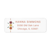 Klassische Typografie Trendy Boho Florale Adresse (Vorne)