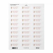 Klassische Typografie Trendy Boho Florale Adresse (Vorne)