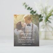 Klassische Typografie verblasste Foto Hochzeitsein (Stehend Vorderseite)