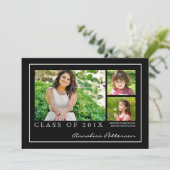 Klassische u. elegante Foto-Mitteilung des Einladung (Stehend Vorderseite)