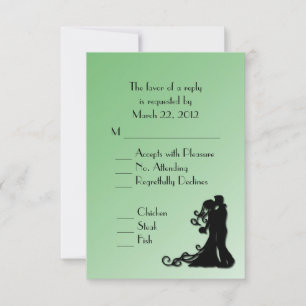 Klassische UAWG für grüne Hochzeiten RSVP Karte