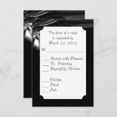 Klassische UAWG mit Schwarz-Weiß-Menü RSVP Karte (Vorne/Hinten)