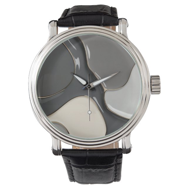 Klassische Uhr in abstrakter Grafik (Vorderseite)