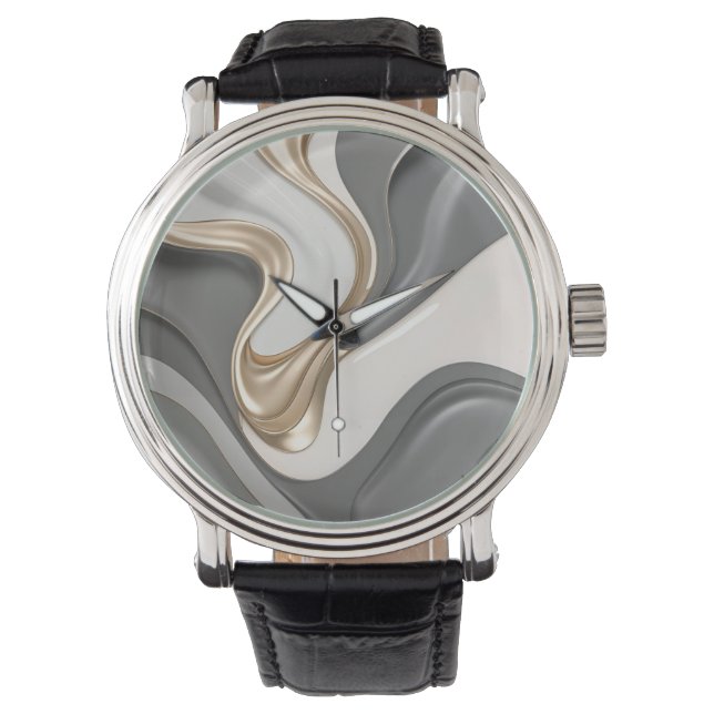 Klassische Uhr in abstrakter Grafik (Vorderseite)