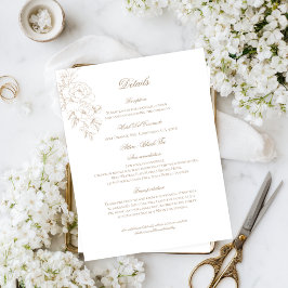 Klassische Umrandung mit floralen Details Einlagek Begleitkarte