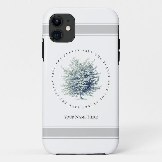Klassische Umwelt rettet den Planeten Baum Case-Mate iPhone Hülle (Rückseite)